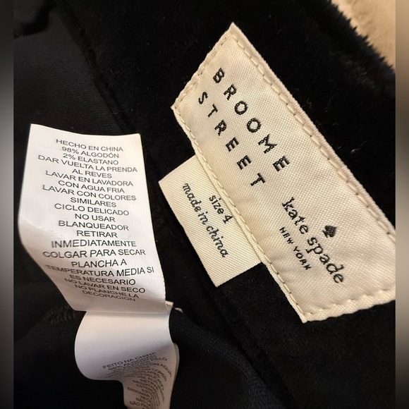Kate Spade BROOME STREET VELOUR Black Button-Up mini Skirt Size 4. - Picture 15 of 17